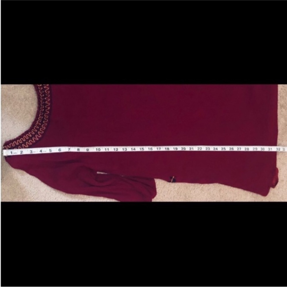 ALTAR’D STATE Decorative BOHEMIAN Burgundy TUNIC Top Size MEDIUM - Picture 10 of 13